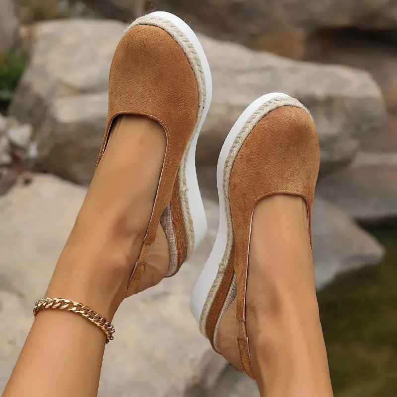 Nadine │ Women's Orthopaedic Espadrille Wedge Sandals With Slingback Strap