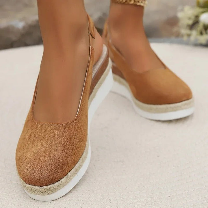Nadine │ Women's Orthopaedic Espadrille Wedge Sandals With Slingback Strap