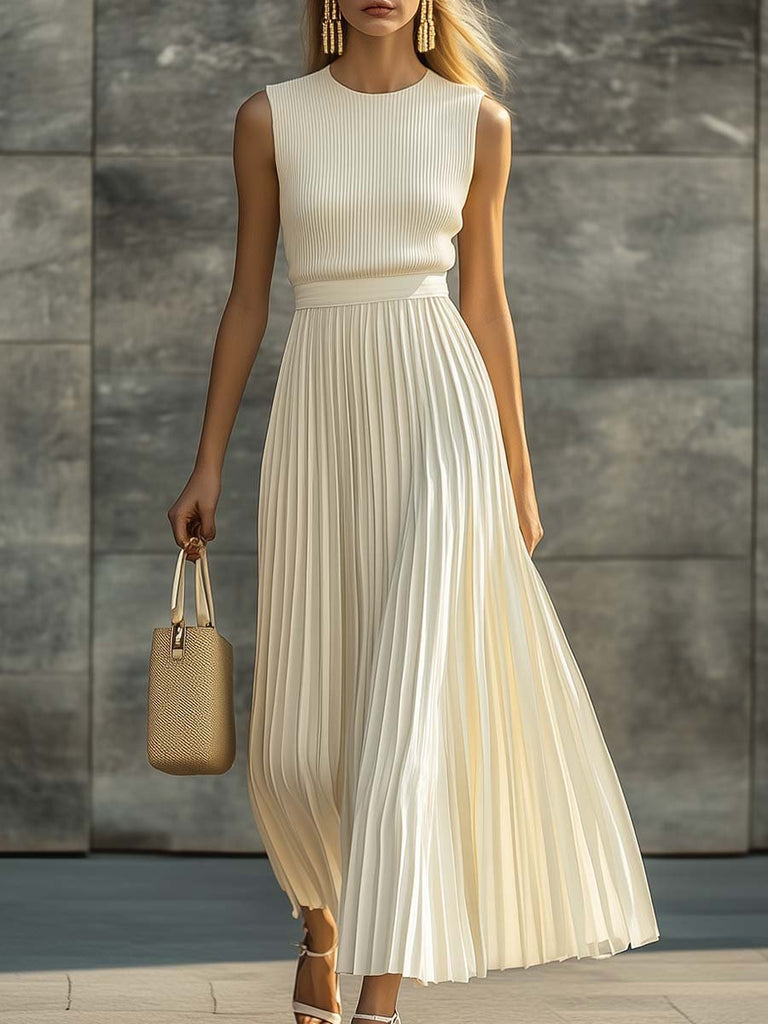 reese knit dress Maud │ Women's Sleeveless Bodice Pleated Maxi – London LABOURDAYAU Dry clean Size:Plus ( size 16-26) Satin Vera Wang Forest