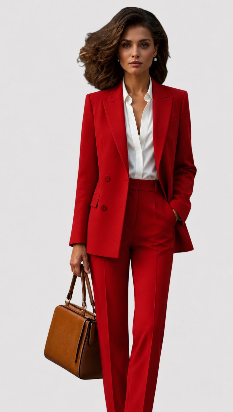Valentina │ Women's Shawl Lapel Single-Breasted Blazer And Slim-Fit Trousers Suit Set