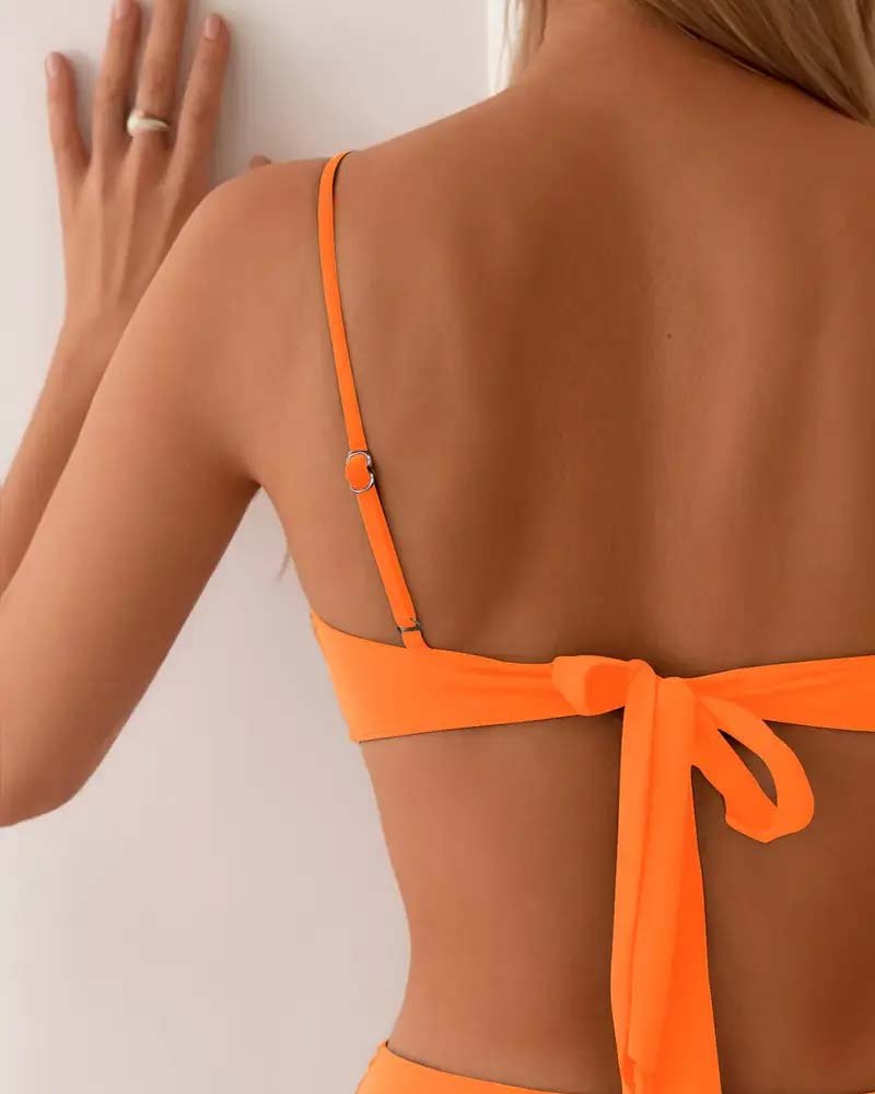 Eugenia │ Women's Bandeau Bikini Swimwear With Metal Hardware Detail